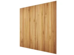 Banjado Herdabdeckplatte Glas 1 Teilig 60x52CM Schneidebrett Herdabdeckung Mit Motiv Bambusholz