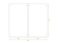 Banjado Herdabdeckplatte Glas 2 Teilig Je 30x52CM Schneidebrett Herdabdeckung Mit Motiv Schmuckkörbchen
