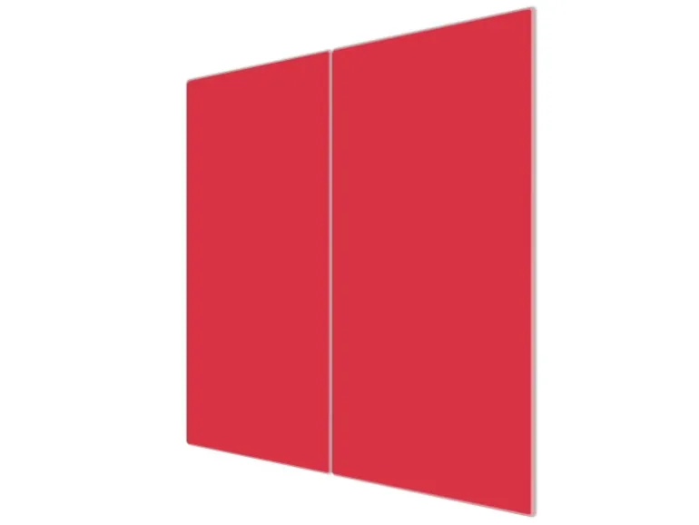 Banjado Herdabdeckplatte Glas 2 Teilig Je 30x52CM Schneidebrett Herdabdeckung Mit Motiv Feuerrot