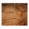 Banjado Herdabdeckplatte Glas 2 Teilig Je 30x52CM Schneidebrett Herdabdeckung Mit Motiv Trockenes Holz