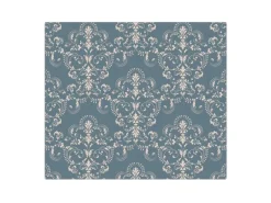 Banjado Herdabdeckplatte Glas 1 Teilig 60x52CM Schneidebrett Herdabdeckung Mit Motiv Royal Creme Blau
