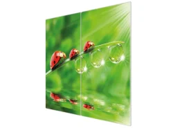 Banjado Herdabdeckplatte Glas 2 Teilig Je 30x52CM Schneidebrett Herdabdeckung Mit Motiv Für Jeden Einen