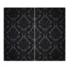 Banjado Herdabdeckplatte Glas 2 Teilig Je 30x52CM Schneidebrett Herdabdeckung Mit Motiv Black Deluxe