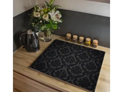 Banjado Herdabdeckplatte Glas 2 Teilig Je 30x52CM Schneidebrett Herdabdeckung Mit Motiv Black Deluxe
