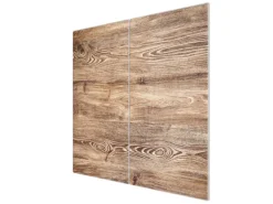 Banjado Herdabdeckplatte Glas 2 Teilig Je 30x52CM Schneidebrett Herdabdeckung Mit Motiv Maserung