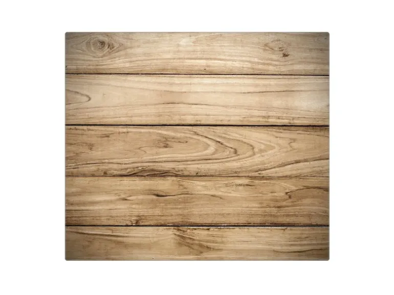 Banjado Herdabdeckplatte Glas 1 Teilig 60x52CM Schneidebrett Herdabdeckung Mit Motiv Holzplanken