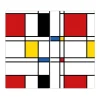 Banjado Herdabdeckplatte Glas 2 Teilig Je 30x52CM Schneidebrett Herdabdeckung Mit Motiv Rot Gelb Blau
