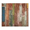 Banjado Herdabdeckplatte Glas 1 Teilig 60x52CM Schneidebrett Herdabdeckung Mit Motiv Buntes Holz