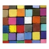Banjado Herdabdeckplatte Glas 2 Teilig Je 30x52CM Schneidebrett Herdabdeckung Mit Motiv Bunte Kreide
