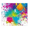 Banjado Herdabdeckplatte Glas 1 Teilig 60x52CM Schneidebrett Herdabdeckung Mit Motiv Farbspritzer