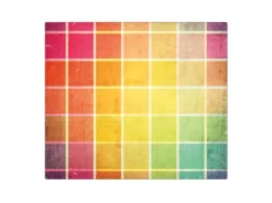 Banjado Herdabdeckplatte Glas 1 Teilig 60x52CM Schneidebrett Herdabdeckung Mit Motiv Bunte Glasbausteine