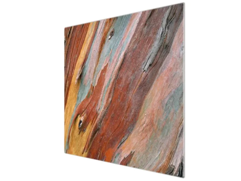 Banjado Herdabdeckplatte Glas 1 Teilig 60x52CM Schneidebrett Herdabdeckung Mit Motiv Coloured Wood