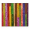 Banjado Herdabdeckplatte Glas 2 Teilig Je 30x52CM Schneidebrett Herdabdeckung Mit Motiv Holz Collage Bunt