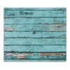 Banjado Herdabdeckplatte Glas 1 Teilig 60x52CM Schneidebrett Herdabdeckung Mit Motiv Blaue Holzlatten