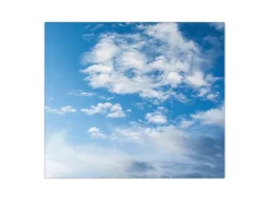 Banjado Herdabdeckplatte Glas 1 Teilig 60x52CM Schneidebrett Herdabdeckung Mit Motiv Wolken 1
