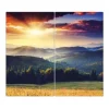 Banjado Herdabdeckplatte Glas 2 Teilig Je 30x52CM Schneidebrett Herdabdeckung Mit Motiv Karpaten Sonnenuntergang