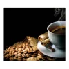 Banjado Herdabdeckplatte Glas 1 Teilig 60x52CM Schneidebrett Herdabdeckung Mit Motiv Hot Coffee