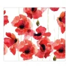 Banjado Herdabdeckplatte Glas 1 Teilig 60x52CM Schneidebrett Herdabdeckung Mit Motiv Mohn Aquarell