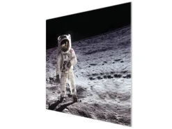 Banjado Herdabdeckplatte Glas 1 Teilig 60x52CM Schneidebrett Herdabdeckung Mit Motiv Astronaut