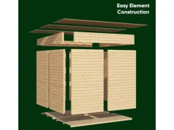 Bertilo Holz-Gartenhaus Felix 239 cm x 181 cm Natur FSC®
