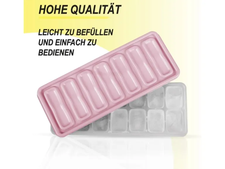 Bestgoodies Eiswürfelform Rosa 8er Set