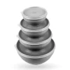 Bestgoodies Vorratsdosen 4er Set Rund Grau