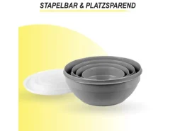 Bestgoodies Vorratsdosen 4er Set Rund Grau