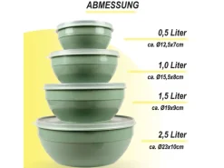 Bestgoodies Vorratsdosen 4er Set Rund Grün