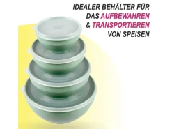 Bestgoodies Vorratsdosen 4er Set Rund Grün