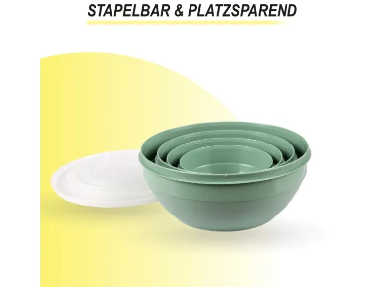 Bestgoodies Vorratsdosen 12er Set Rund Grün 3 x 4er