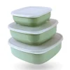 Bestgoodies Vorratsdosen 6er Set Eckig Grün 2 x 3er