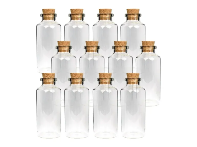 Bestlivings Fläschchen Glas mit Korken 30ml 24er Pack