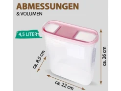Bestlivings Frischhaltebox Schüttdose 4,5 Liter 8er Pack Altrose