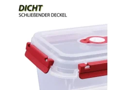 Bestlivings Frischhaltebox 0,9L Lunchbox Im Set Rot 4er Pack
