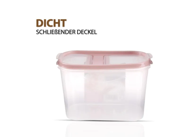 Bestlivings Frischhaltebox Schüttdose 1,4 Liter 1er Pack Altrose