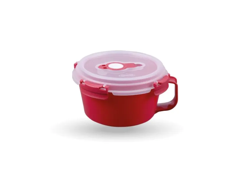 Bestlivings Frischhaltebox Mit Deckel Fresh System 0,85 Liter Frühstücksschale Rot