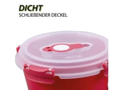 Bestlivings Frischhaltebox Mit Deckel Fresh System 0,85 Liter Frühstücksschale Rot