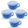 Bestlivings Frischhaltebox 0,85L Frühstücksschale Im Set Blau 4er Pack