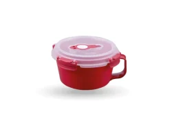 Bestlivings Frischhaltebox 0,85L Frühstücksschale Im Set Rot 1er Pack