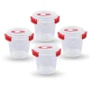 Bestlivings Frischhaltebox 0,64L Joghurt Im Set Rot 4er Pack