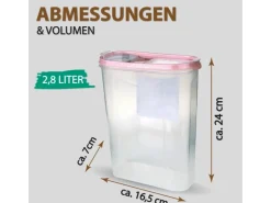 Bestlivings Frischhaltebox Schüttdose 2,8 Liter 2er Pack Altrose