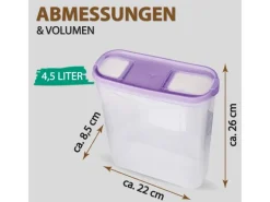 Bestlivings Frischhaltebox Schüttdose 4,5 Liter 1er Pack Lila