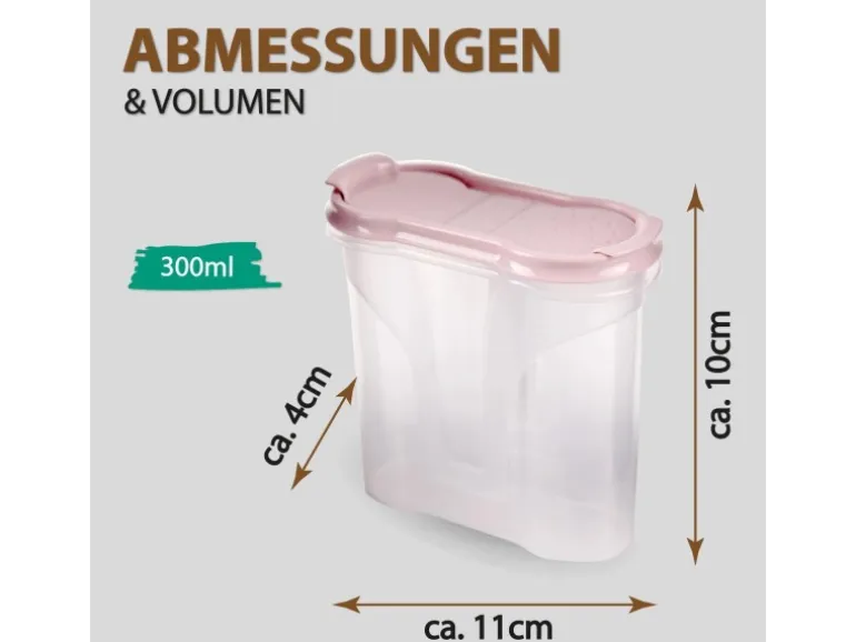 Bestlivings Gewürzdose Schüttdose 300ml Altrose 4er Pack