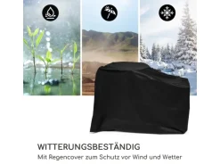 Blumfeldt Savage 2.0 Wide Feuerschale Grill Bambus-Schneidebrett Wetterschutz Braun Rost