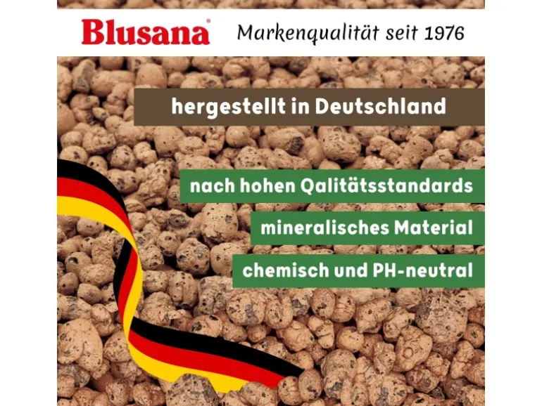 Blusana Blähton Pflanzsubstrat Pflanzton grobe Körnung 8-16 mm 50 l