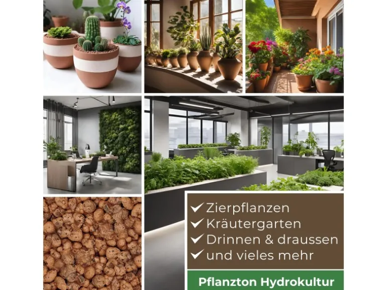 Blusana Blähton Pflanzsubstrat Pflanzton grobe Körnung 8-16 mm 50 l