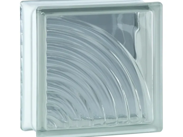 BM Glasstein Midarc Super White 1-Seitig Satiniert 19 cm x 19 cm x 8 cm