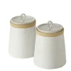 Boltze Home Vorratsdose Marima 2-fach Sortiert Beige-Weiß