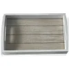 Boltze Tablett Conner Groß 5 cm x 20 cm x 30 cm Weiß