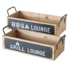 Boltze Tablett-Set Conny 2-teilig 2-fach Sortiert 15 cm x 20 cm x 48 cm Natur